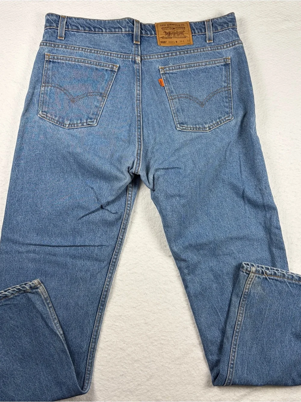 Vtg Levi’s 505 Orange Tab Jeans W36 L32 Made in USA 575 Straight Leg
